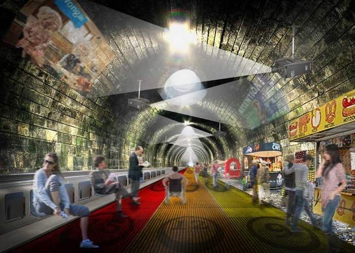 Turning the London underground into a moving walkway
