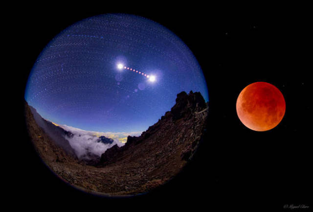 Lunar Eclipse sequence in La Palma