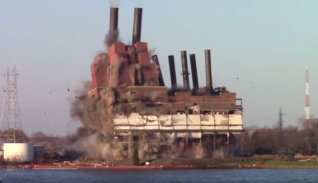 Imploding of the Marysville Power Plant