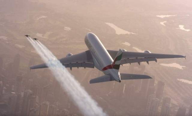 Jetmen Fly with an Airbus A380 