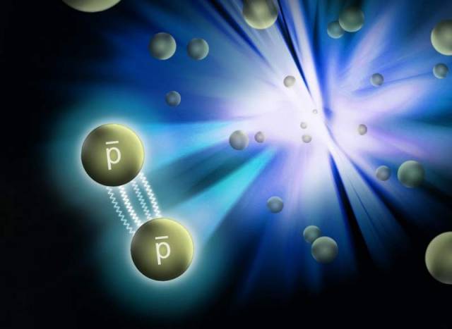 the attractive force between antiprotons