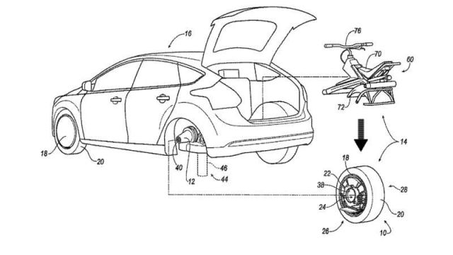 Ford unveiled a car that can separate into a motorcycle