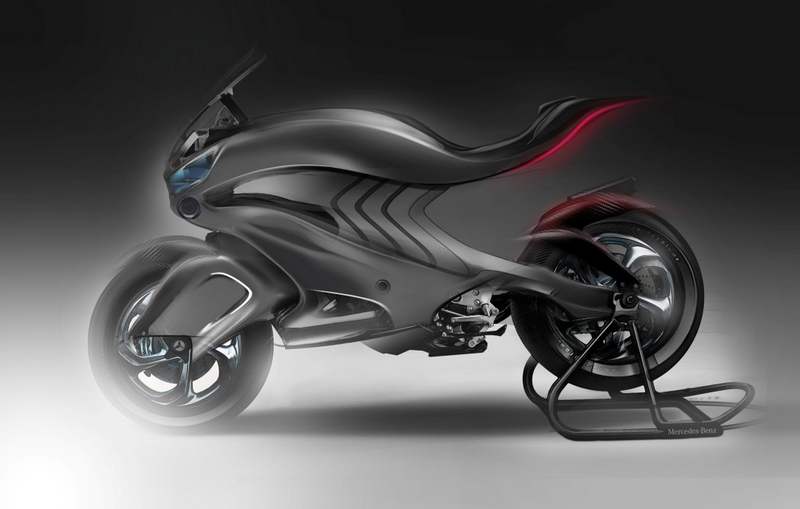 Mercedes Benz Revenge 2030 conceptual motorbike | wordlessTech