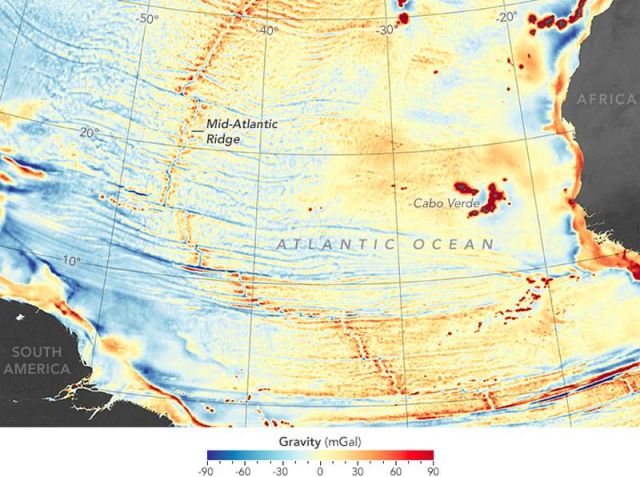 Most detailed Seafloor map by gravity anomalies