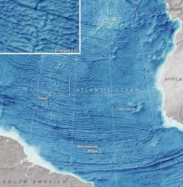 Most detailed Seafloor map by gravity anomalies