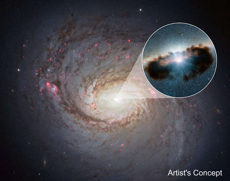 Supermassive black hole in spiral galaxy Messier 77 (NGC 1068)