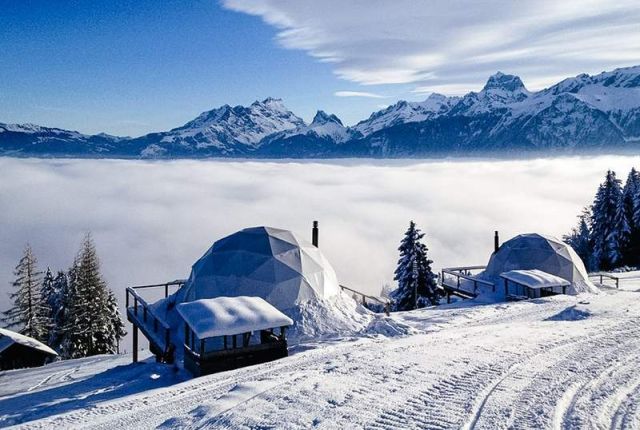 Whitepod Hotel in the Swiss Alps