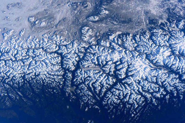 British Columbia's Coast Mountains from Space Station 