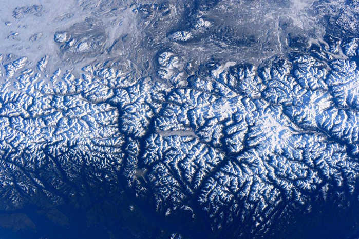 British Columbia's Coast Mountains from Space Station