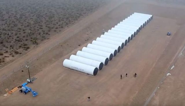 The first Hyperloop tubes in the desert 