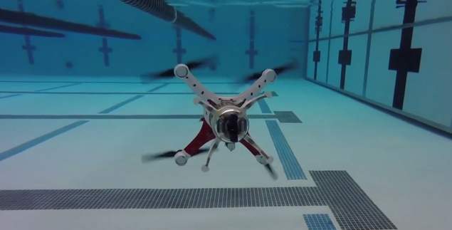 Drone can Fly, Float and Dive underwater