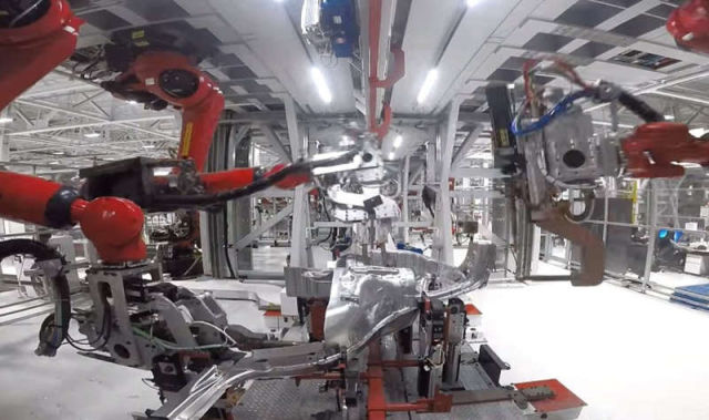 Inside Tesla Model X robo-factory