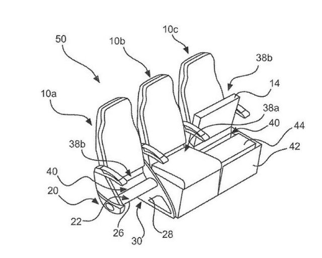 Airbus' new Seat with a Storage compartment