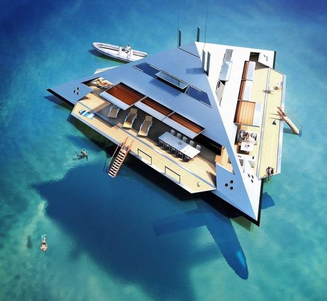 Tetrahedron 'Flying pyramid' luxurious superyacht (3)