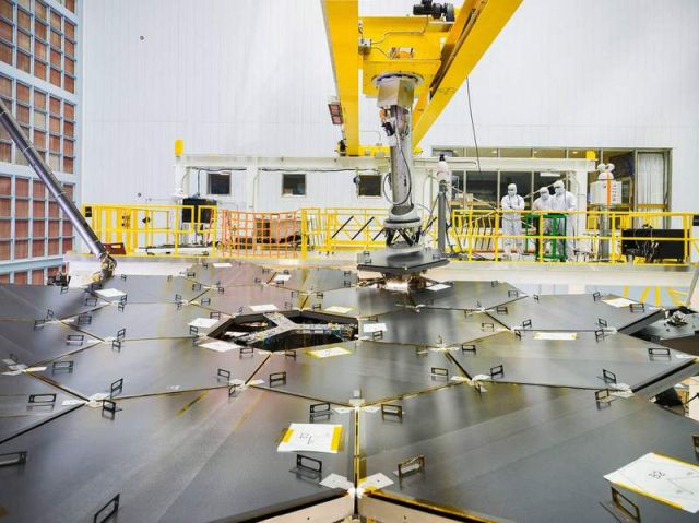 James Webb Space Telescope Primary Mirrors installed