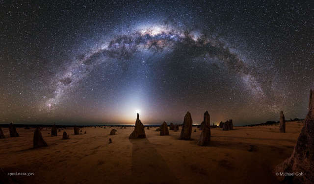 Milky Way over the Pinnacles in Australia 