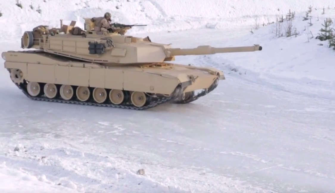Tanks Drifting in Snow