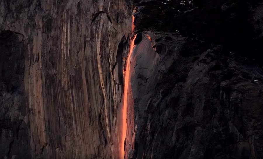 Yosemite Natural Firefall 2016