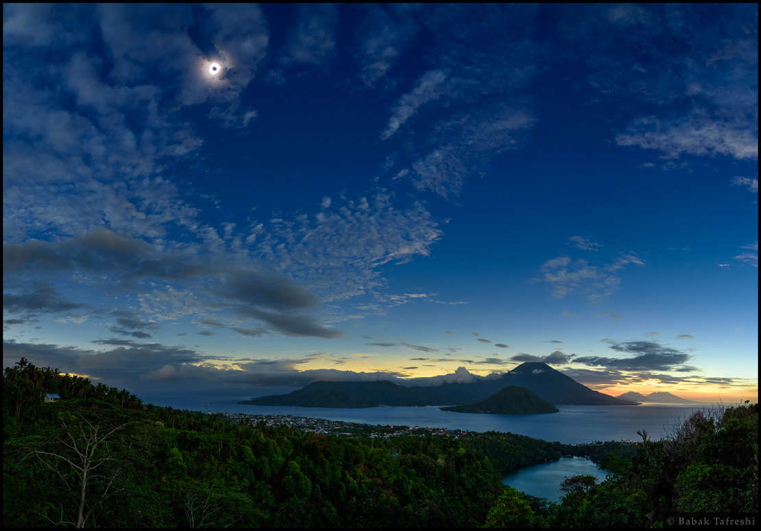 Solar eclipse over Ternate
