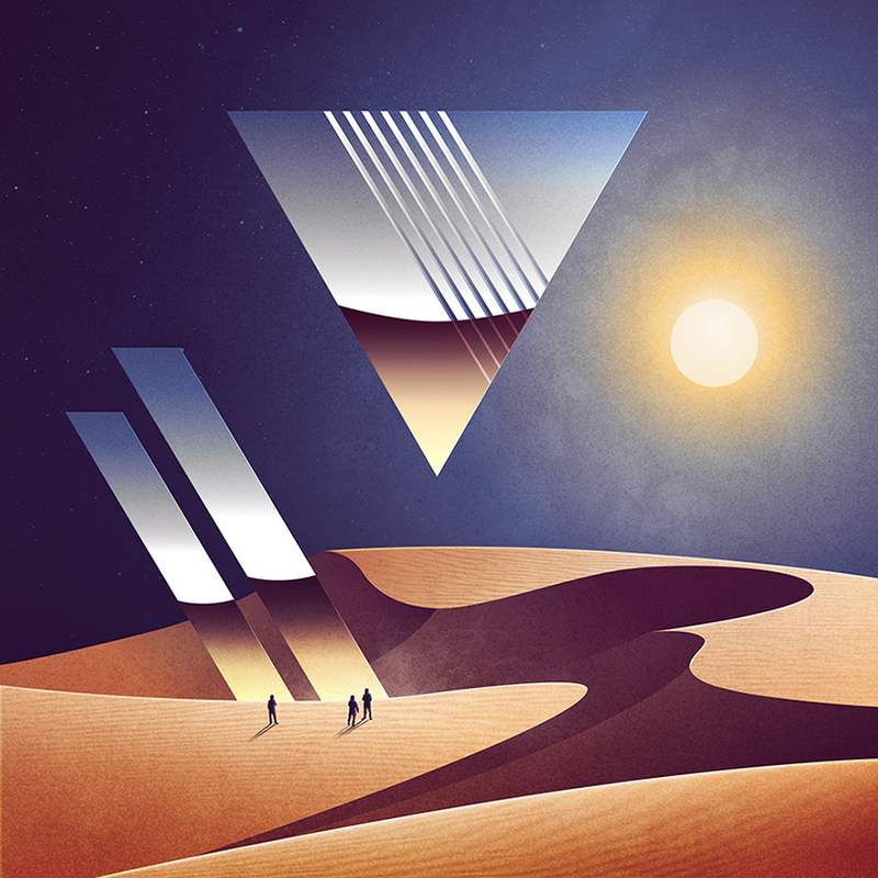 Geometrical Sci-Fi landscapes by James White (6)