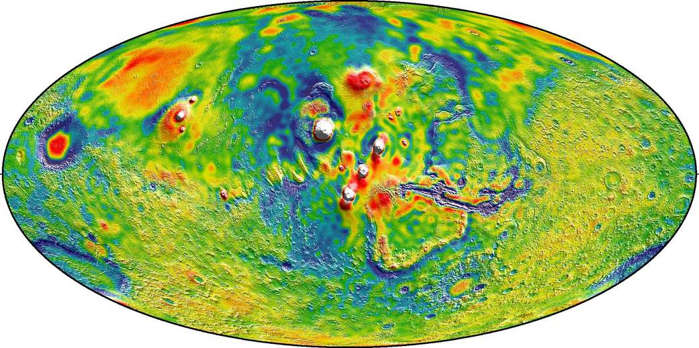 Map of Mars Gravity