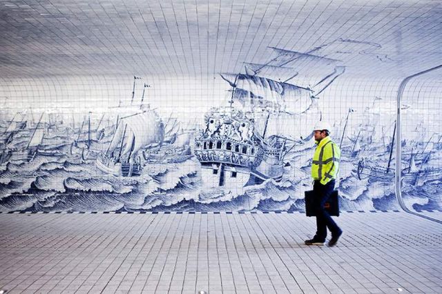 Pedestrian Tunnel featuring an 80,000 Tile Mural (1)