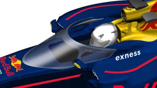 Red Bull's proposal for the new F1 canopy design