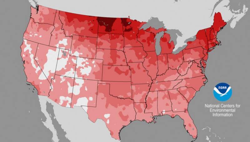 The warmest winter on record in the United States