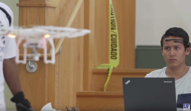 Brain-controlled drone race 