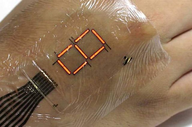 Extremely thin Flexible e-skin display