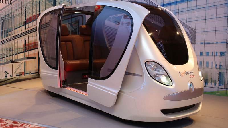 Futuristic driverless pods for Singapore's roads
