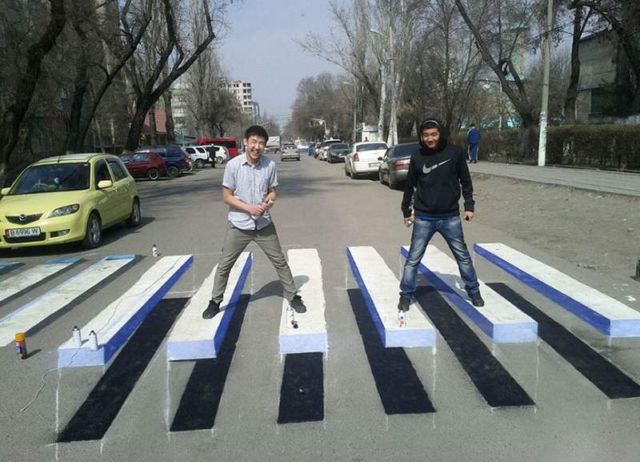 India will use 3D Paintings as Speed Breakers