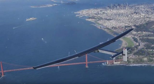 Solar Impulse Landed in San Francisco after 62 Hours of travel 
