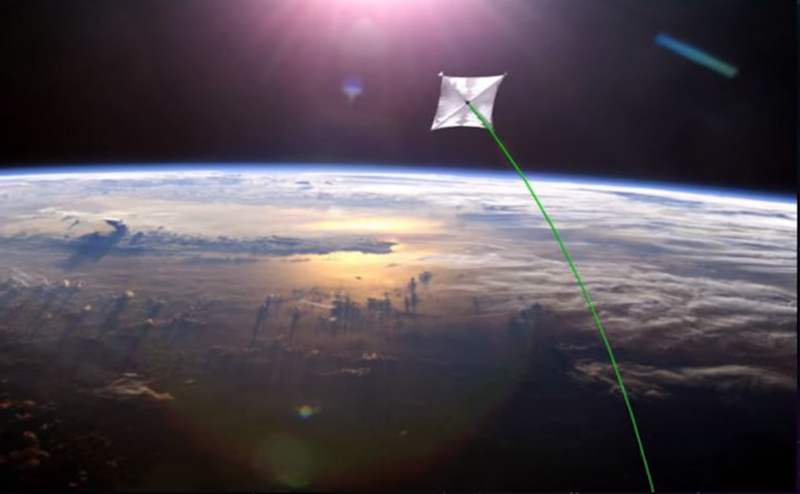 Nanocraft propelled by powerful laser beam
