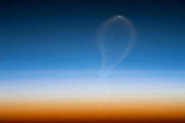 Viewing a Spacecraft Launch from Space