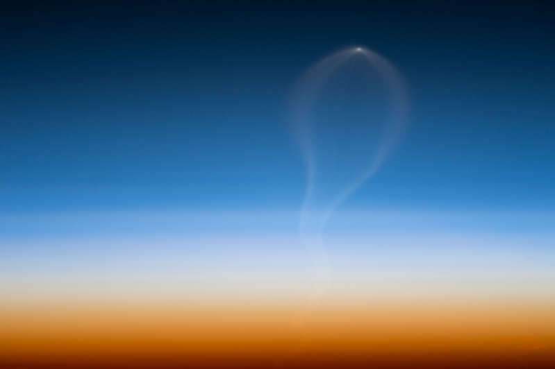 Viewing a Spacecraft Launch from Space