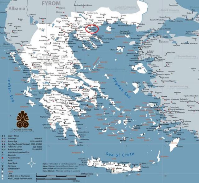 Map of ancient Greece