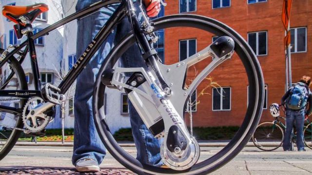 The GeoOrbital wheel Makes your bike electric