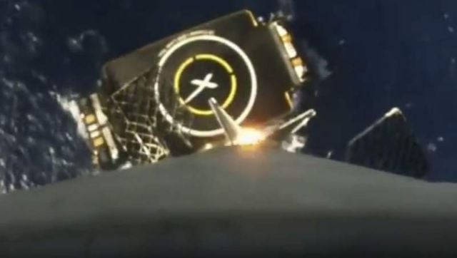 SpaceX First-stage landing from Onboard camera