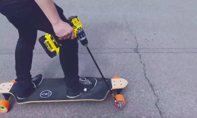DIY electric powered Skateboard 