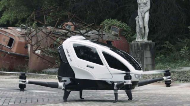 EHang184 got permission to test the person-carrying drone (1)