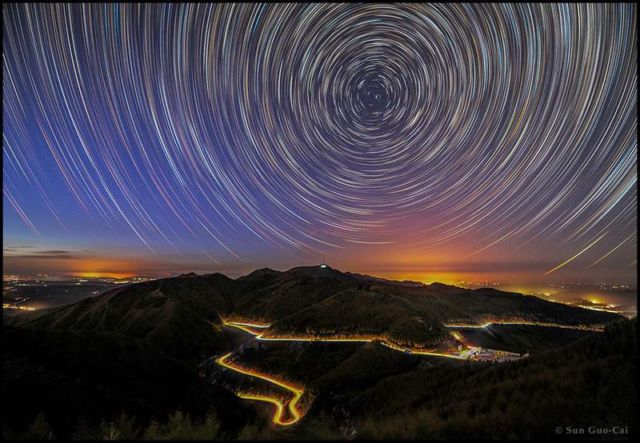 Mountain Liupan Startrails