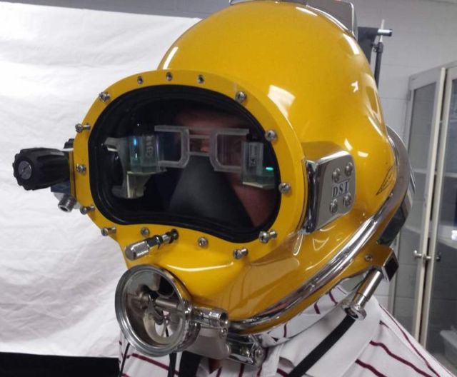 Futuristic Next Generation HUD for Diving Helmet