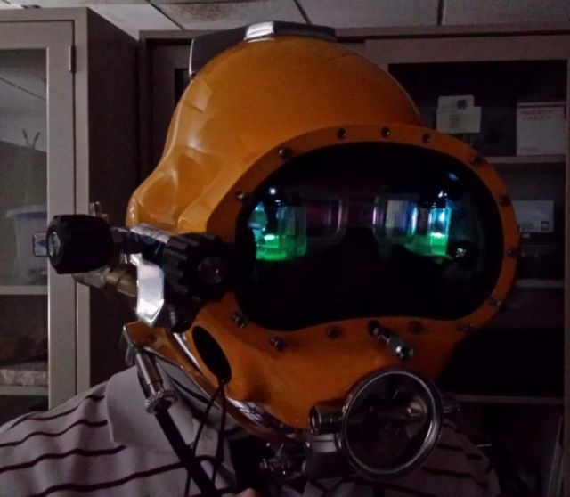 Futuristic Next Generation HUD for Diving Helmets