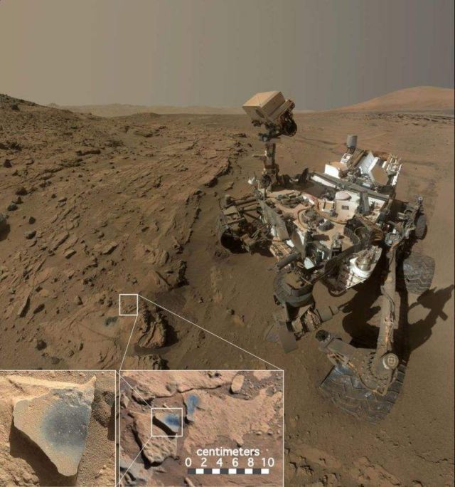 Curiosity Mars rover at a location called "Windjana"