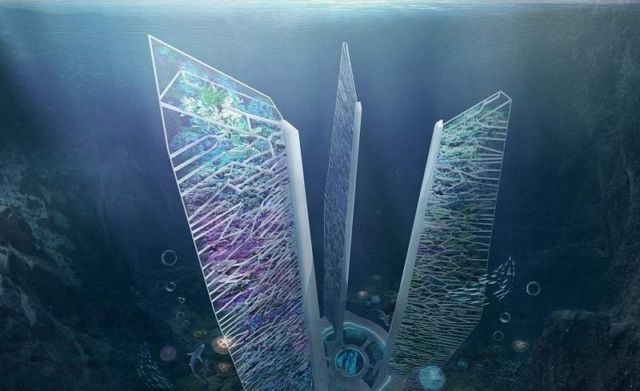 Underwater skyscrapers concept to revive coral reef