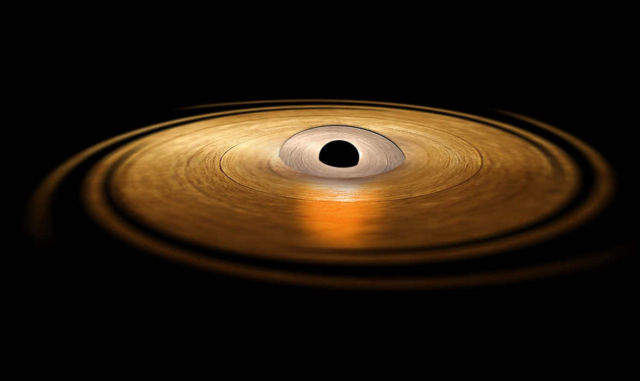 Detecting matter wobbling around a Black Hole for the first time 
