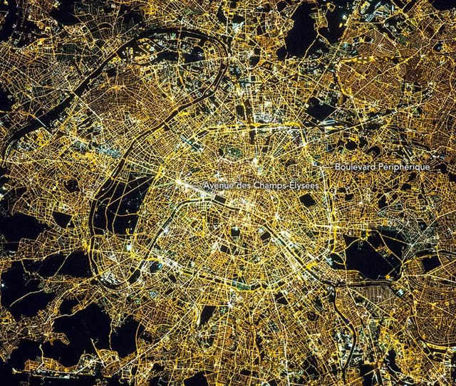 Paris at Midnight from ISS