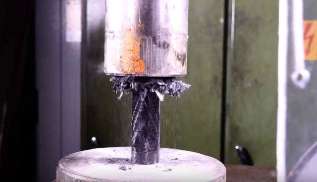 Carbon fiber vs. hydraulic press (1)