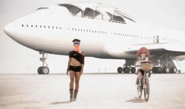 Converted Jumbo Jet lands at Burning Man (8)